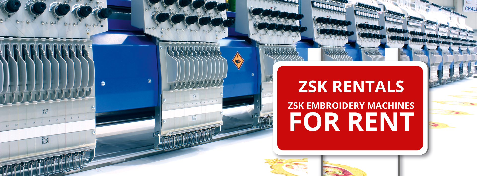 ZSK RENTALS - Rent a ZSK Embroidery Machine