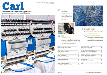 Carl - das ZSK STICKMASCHINEN Kundenmagazin - Herbst 2020