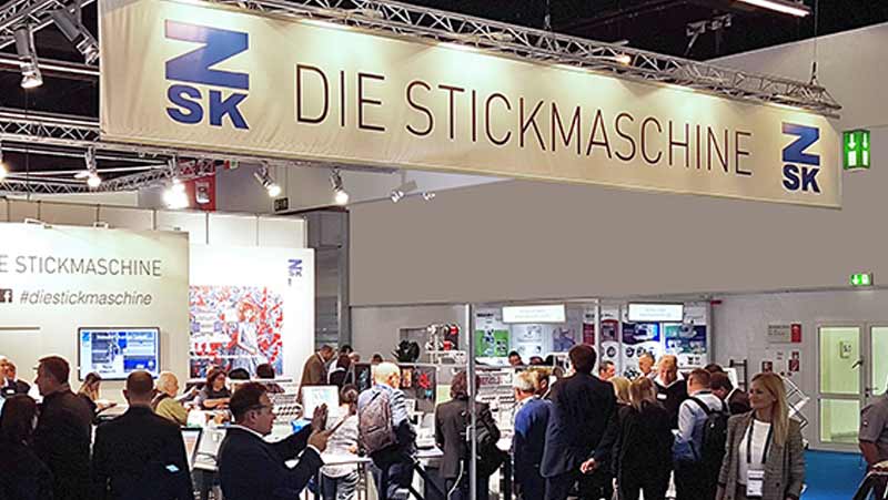 ZSK STICKMASCHINEN at texprocess and techtextil 2019 at Frankfurt am Main, Germany.