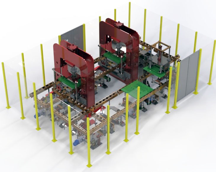 Figure 1: Molding solutions for high volume production of TFP thermoplastic composite parts.