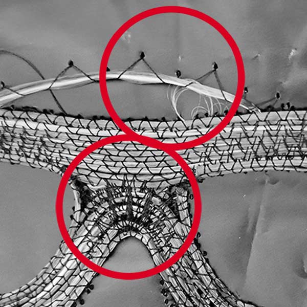 Vergleichsbild, das empfindliches Trägermaterial mit digitaler Spannungskontrolle zeigt.