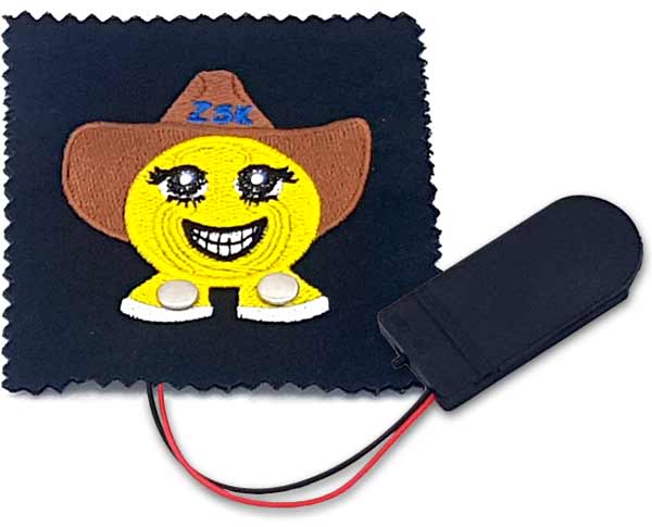 Smiley with integrated LED