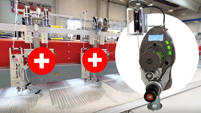 Digital Tension Control & Laser Guidance in the embroidery process