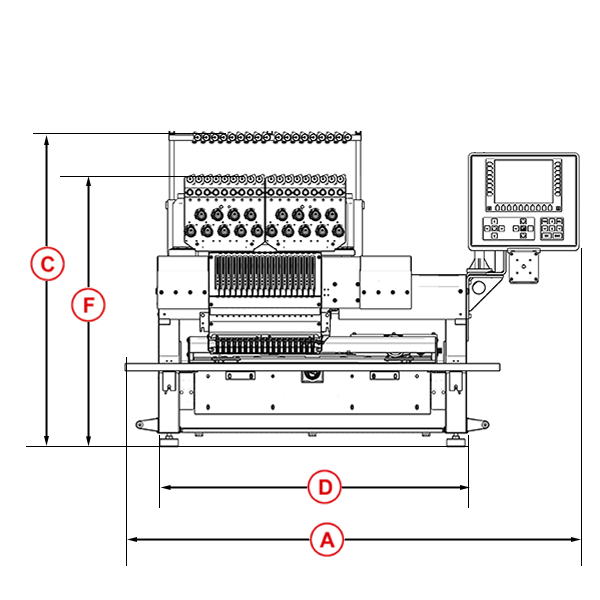 SPRINT 7 - Dimensions Front View