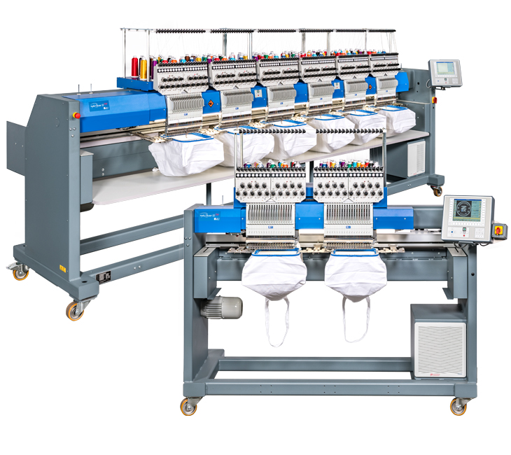 RACER II are the ZSK embroidery machines with 18 needles.