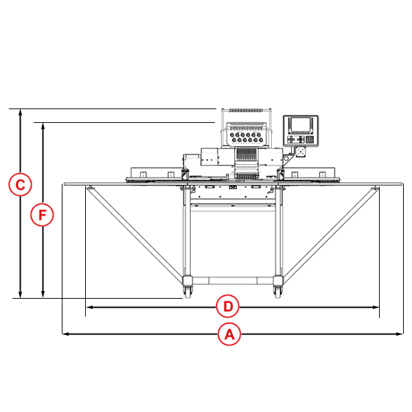 SPRINT 6XL - Dimensions Front View