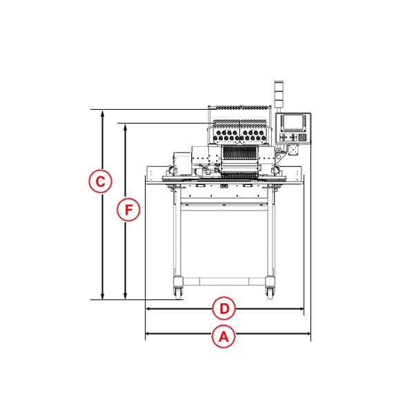 SPRINT 7L - Dimensions Front View