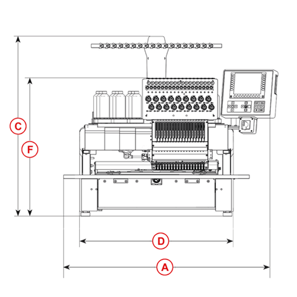 SPRINT 8 - Dimensions Front View