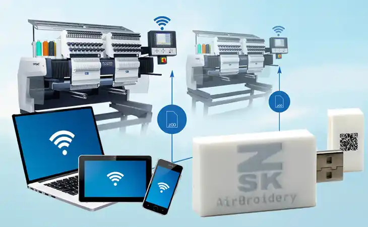 AirBroidery - Wlan für ZSK Stickmaschinen