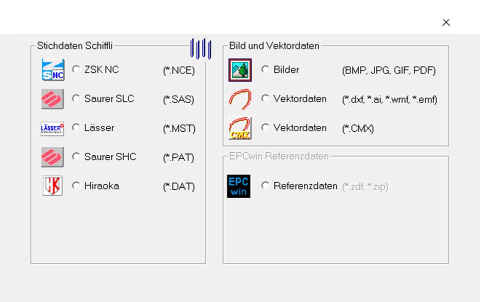 EPCwin for Schiffli – ZSK Stickmaschinen