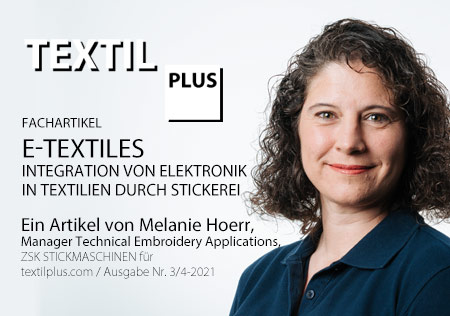 E-TEXTILES – INTEGRATION VON ELEKTRONIK IN TEXTILIEN DURCH STICKEREI